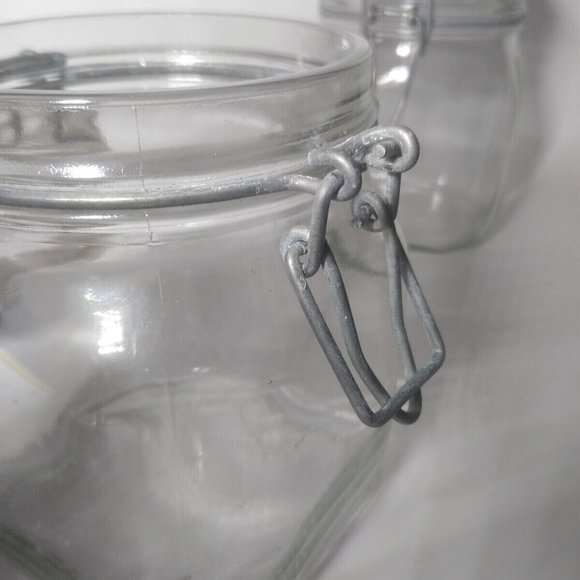 2 x Fido Glass 3/4L Container Jars Bail Wire Lids Italy Canning, Storage, Crafts - Picture 6 of 7